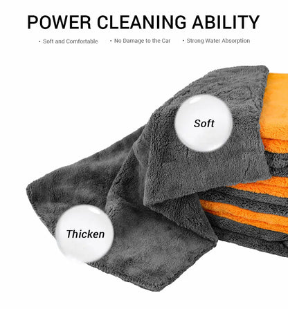 40 × 40 cm Microfiber Car Wash Towels – Pack of 1/3/6/9