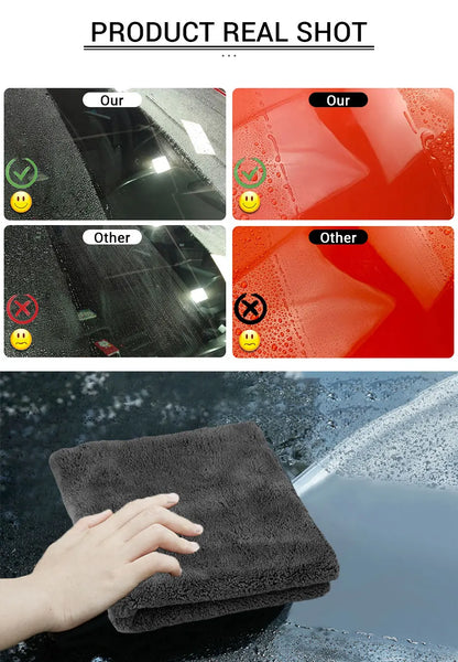 40 × 40 cm Microfiber Car Wash Towels – Pack of 1/3/6/9
