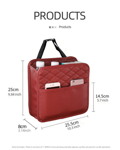 Leather Car Seat Organizer
