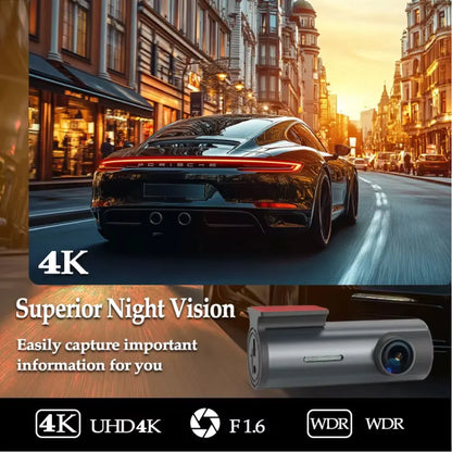 4K Mini Dash Cam with WiFi, GPS, G-Sensor & 24H Parking Mode