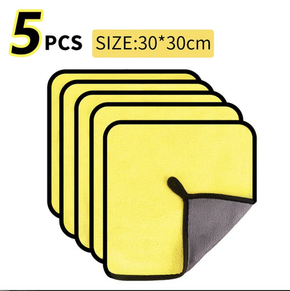 Microfiber Car Wash Towels (30×30/30×60 cm, Pack of 3/5/10)