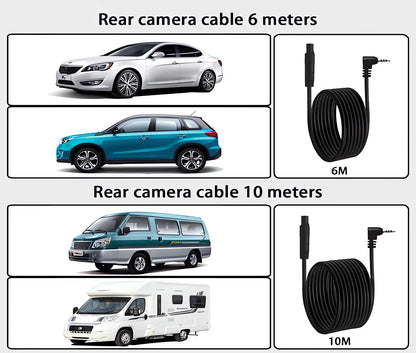 10.26" 4K Dual Lens Dash Cam with CarPlay, Android Auto, GPS, 5G WiFi & FM