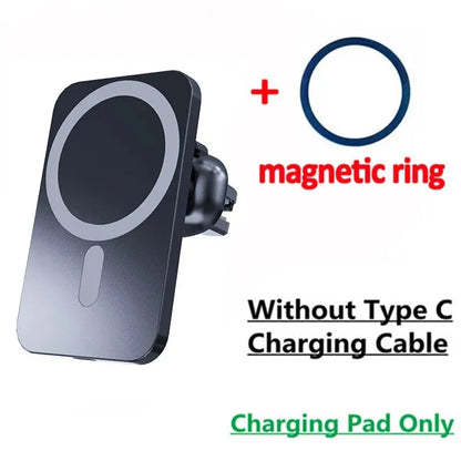 30W Magnetic Wireless Car Charger for iPhone 15/14/13/12 Series | MagSafe Fast Charging Phone Holder Mount