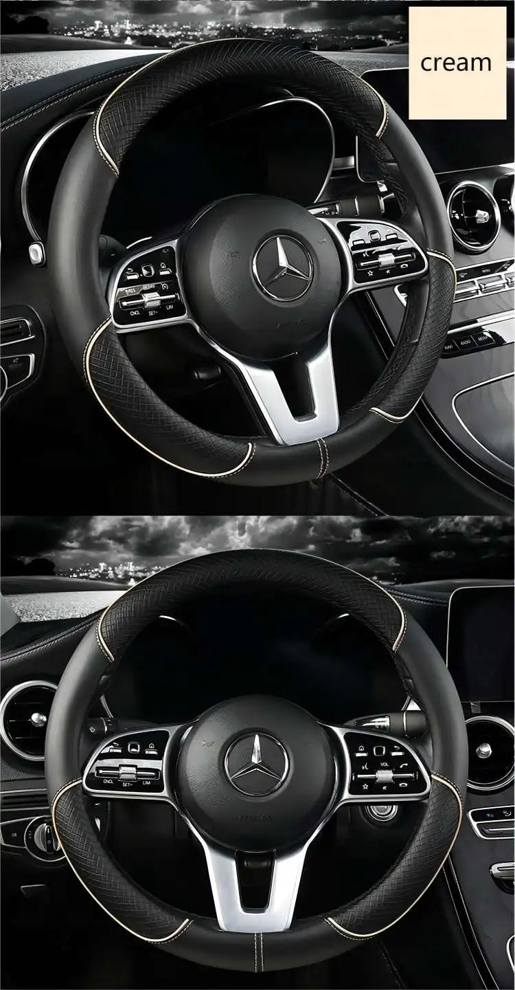 Leather Diamond Steering Cover