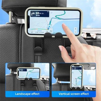 Car Headrest Hook & Phone Holder
