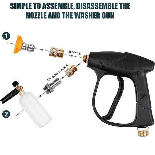 Snow Foam Cannon Kit – 1 L Bottle & 1/4″ Quick Connect + Gloves