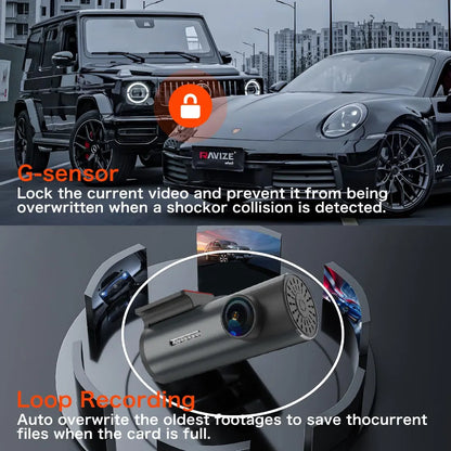4K Mini Dash Cam with WiFi, GPS, G-Sensor & 24H Parking Mode