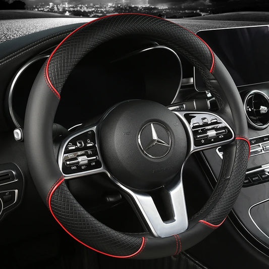 Leather Diamond Steering Cover