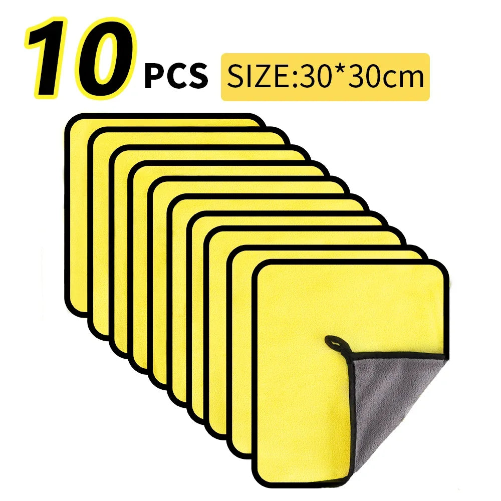 Microfiber Car Wash Towels (30×30/30×60 cm, Pack of 3/5/10)