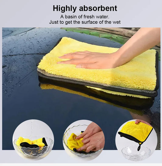 Microfiber Car Wash Towels (30×30/30×60 cm, Pack of 3/5/10)