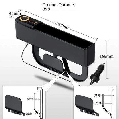 Car Seat Organizer with Charger & Gap Filler