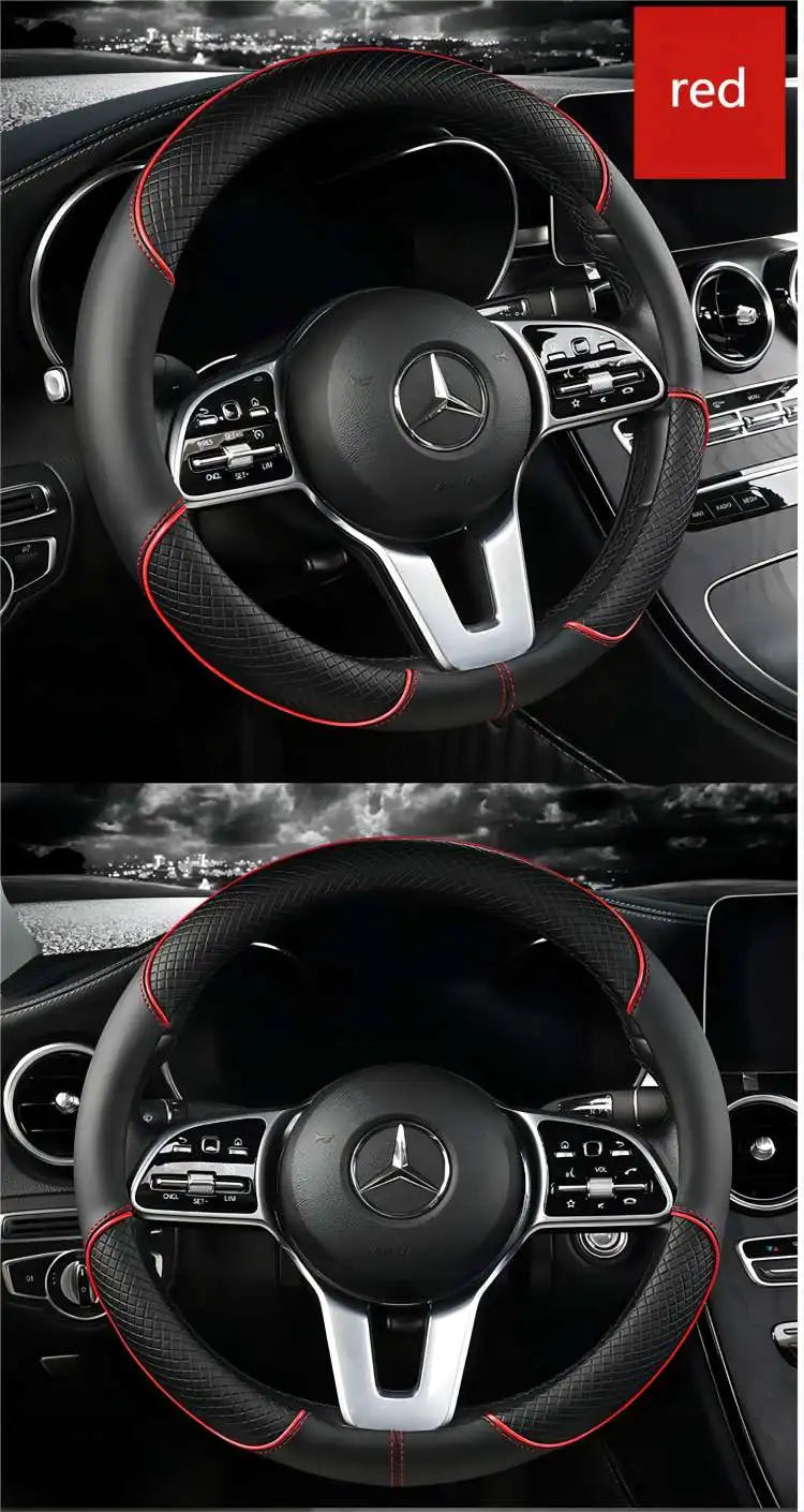 Leather Diamond Steering Cover
