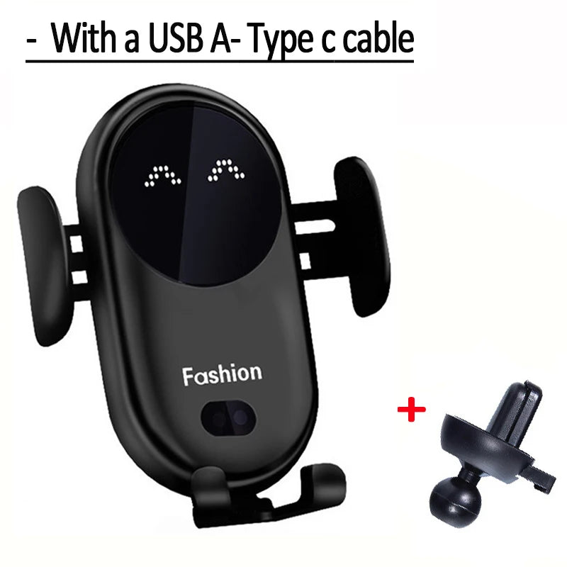 30W Wireless Car Charger Mount – Auto-Clamp Air Vent Phone Holder with Fast Charging & 360° Rotation