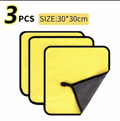 Microfiber Car Wash Towels (30×30/30×60 cm, Pack of 3/5/10)