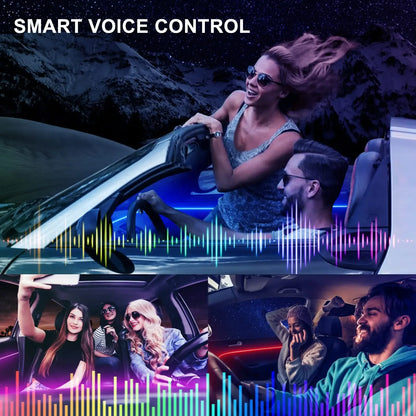 RGB LED Car Interior Ambient Lights with App & Remote