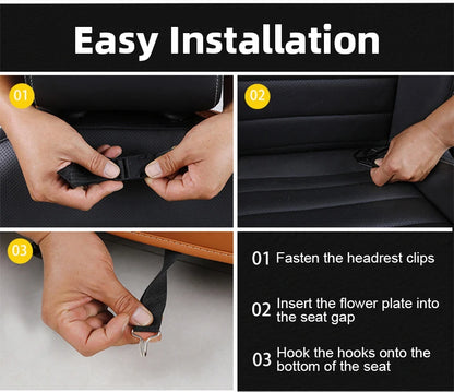 Car Seat Back Organizer with Foldable Table Tray
