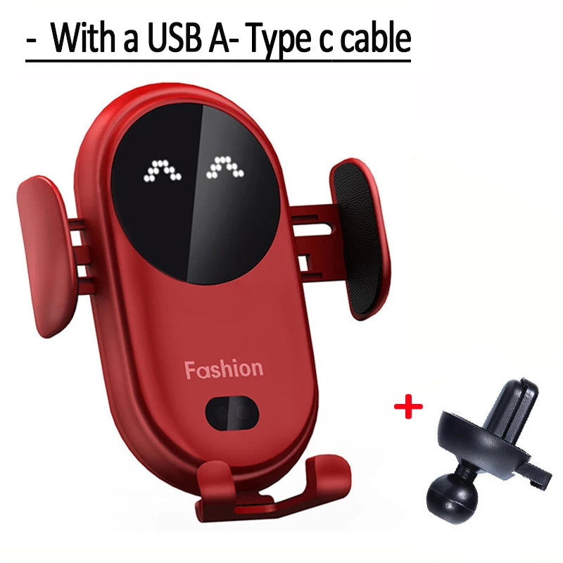 30W Wireless Car Charger Mount – Auto-Clamp Air Vent Phone Holder with Fast Charging & 360° Rotation