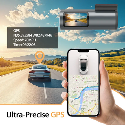 4K Mini Dash Cam with WiFi, GPS, G-Sensor & 24H Parking Mode