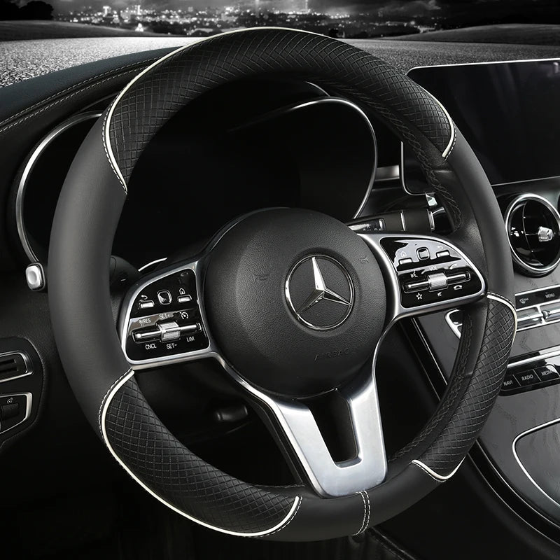 Leather Diamond Steering Cover