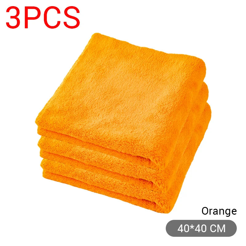 40 × 40 cm Microfiber Car Wash Towels – Pack of 1/3/6/9