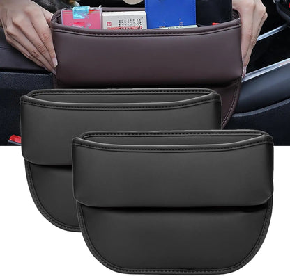 Leather Car Seat Gap Organizer Box