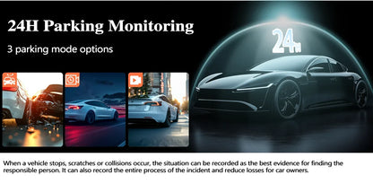 4K Mini Dash Cam with WiFi, GPS, G-Sensor & 24H Parking Mode