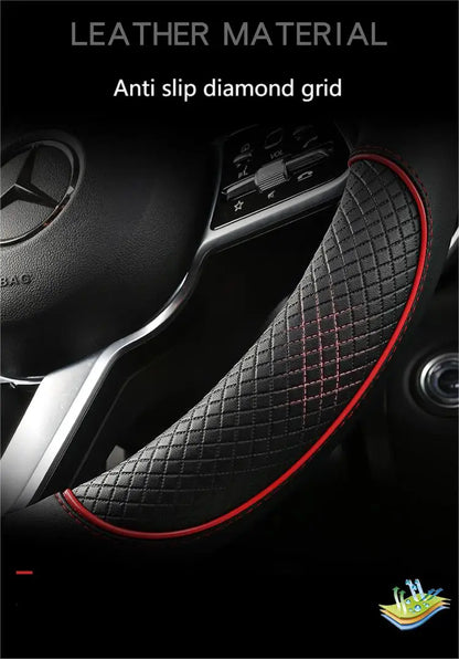 Leather Diamond Steering Cover