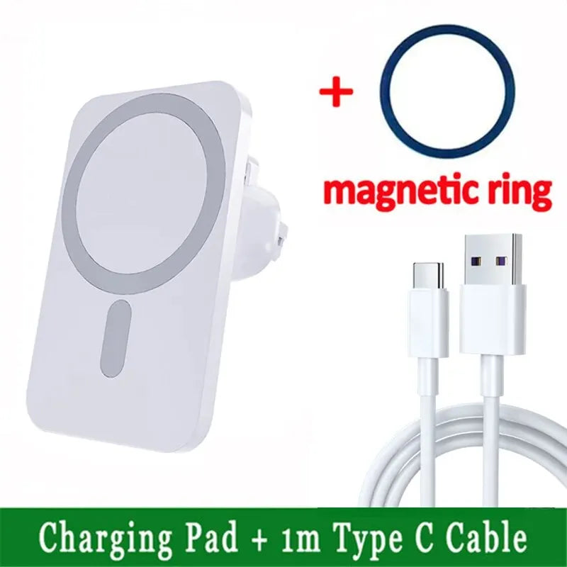 30W Magnetic Wireless Car Charger for iPhone 15/14/13/12 Series | MagSafe Fast Charging Phone Holder Mount