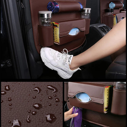 Car Seat Back Organizer with Foldable Table Tray