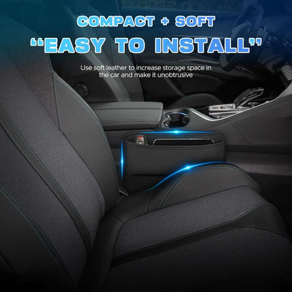 Leather Car Seat Gap Organizer Box
