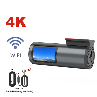 4K Mini Dash Cam with WiFi, GPS, G-Sensor & 24H Parking Mode