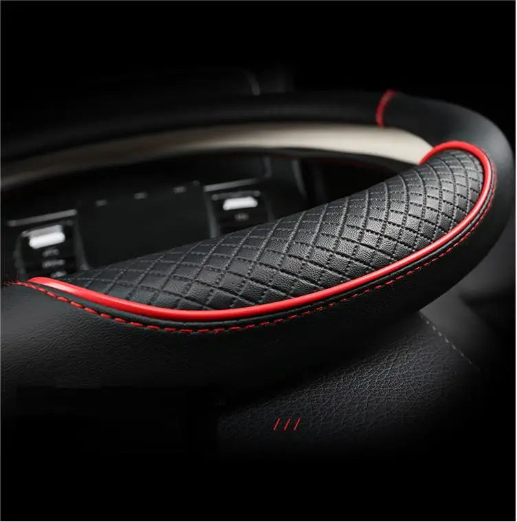 Leather Diamond Steering Cover