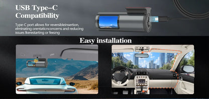 4K Mini Dash Cam with WiFi, GPS, G-Sensor & 24H Parking Mode