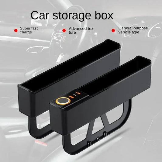 Car Seat Organizer with Charger & Gap Filler
