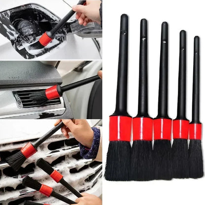 6‑Piece Car Detailing Brush Set (Dash, Vent, Wheels)