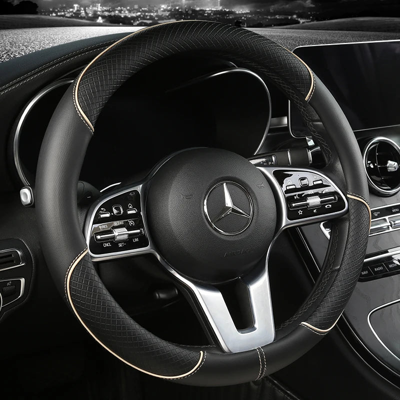 Leather Diamond Steering Cover