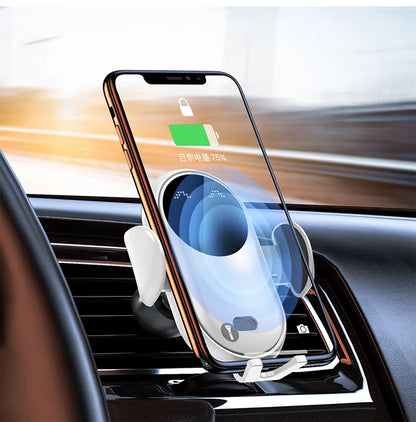 30W Wireless Car Charger Mount – Auto-Clamp Air Vent Phone Holder with Fast Charging & 360° Rotation