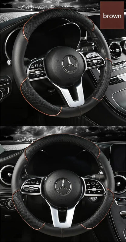 Leather Diamond Steering Cover