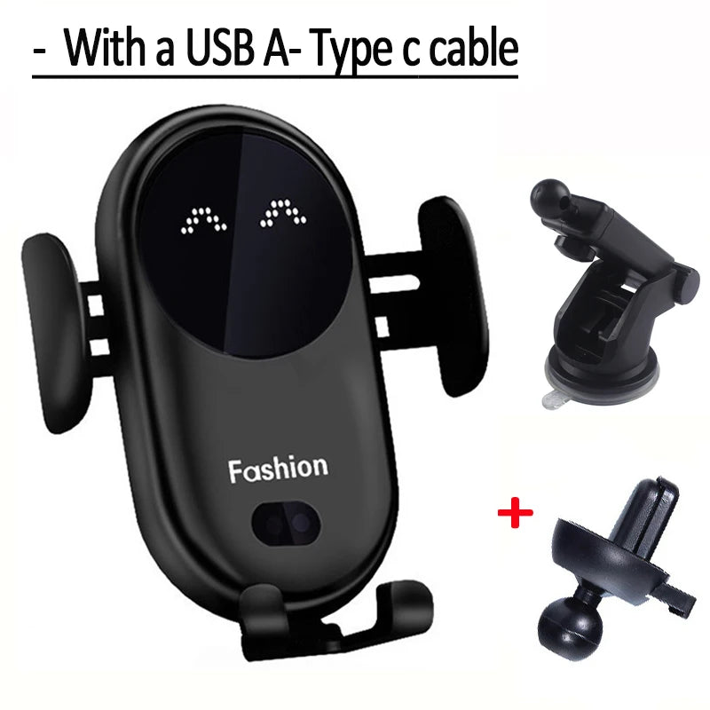 30W Wireless Car Charger Mount – Auto-Clamp Air Vent Phone Holder with Fast Charging & 360° Rotation