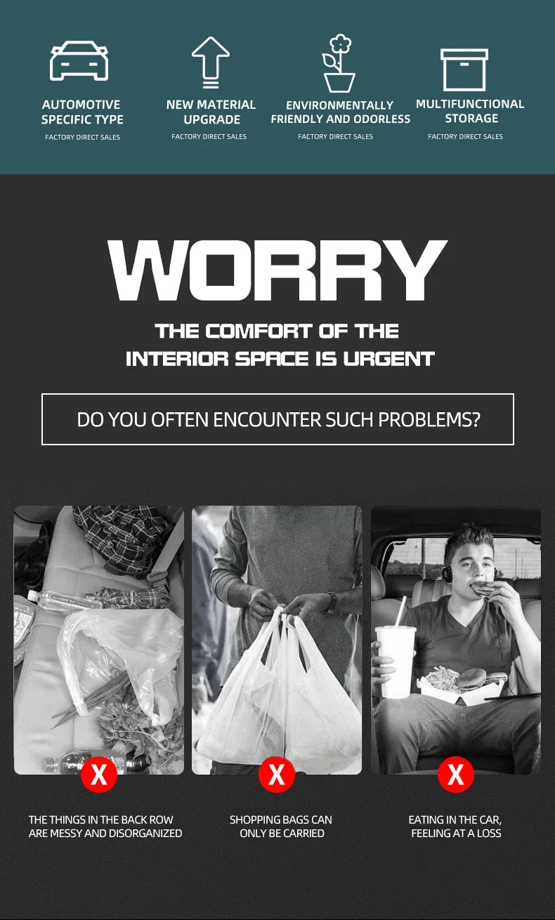 Leather Car Seat Organizer