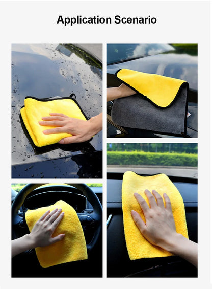 Microfiber Car Wash Towels (30×30/30×60 cm, Pack of 3/5/10)