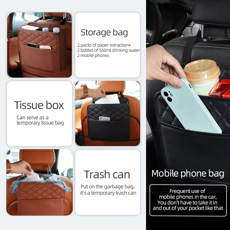Leather Car Seat Organizer