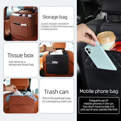 Leather Car Seat Organizer