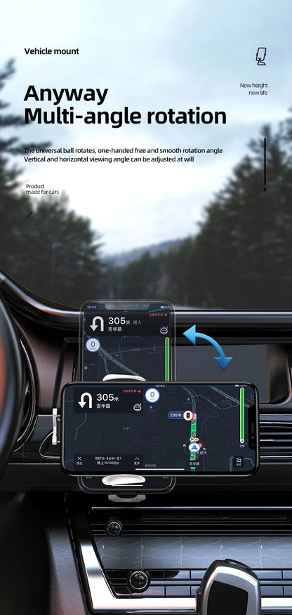 30W Wireless Car Charger Mount – Auto-Clamp Air Vent Phone Holder with Fast Charging & 360° Rotation