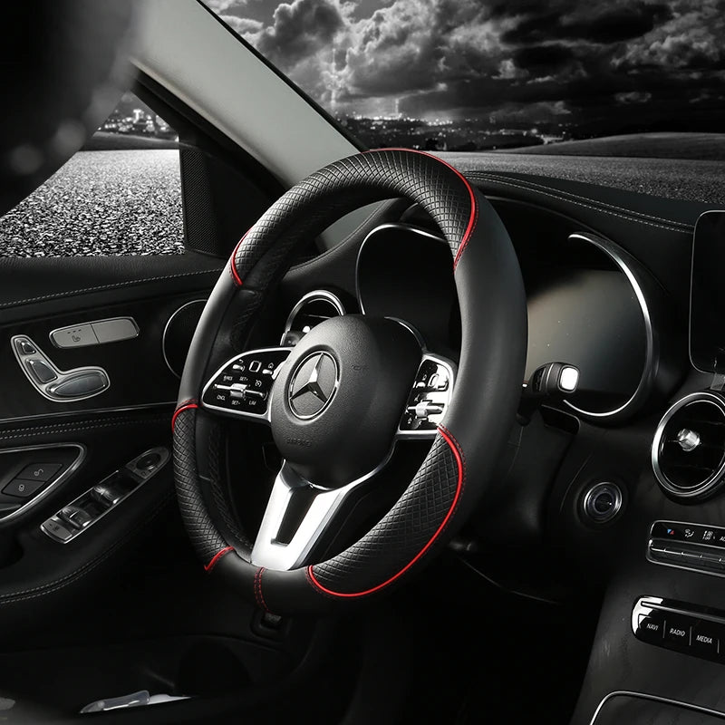 Leather Diamond Steering Cover