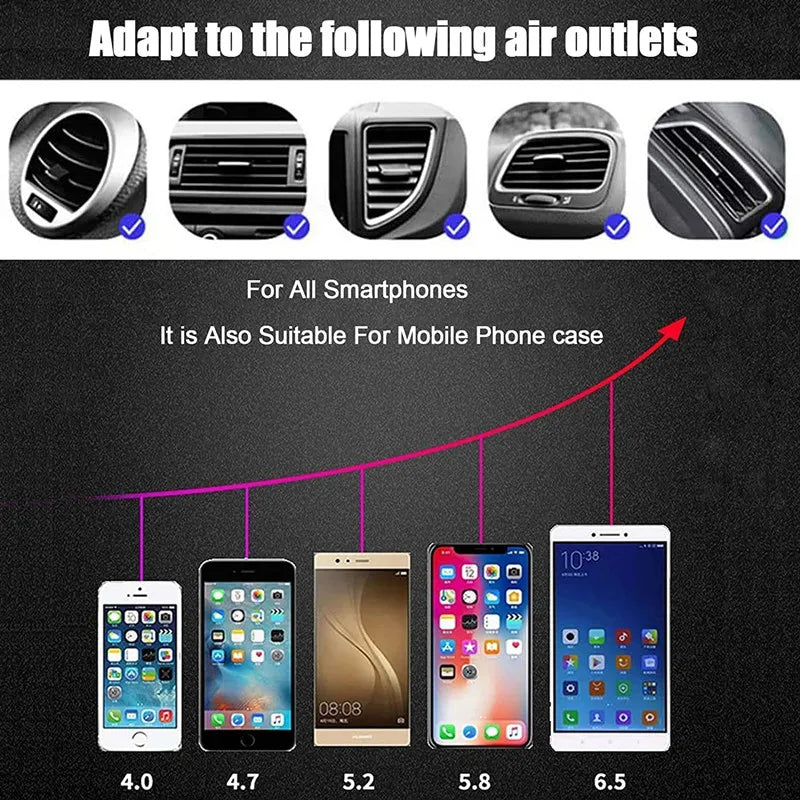 30W Wireless Car Charger Mount – Auto-Clamp Air Vent Phone Holder with Fast Charging & 360° Rotation
