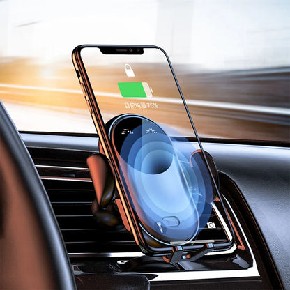 30W Wireless Car Charger Mount – Auto-Clamp Air Vent Phone Holder with Fast Charging & 360° Rotation