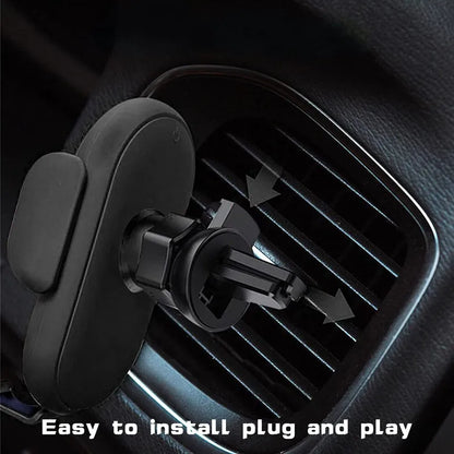 30W Wireless Car Charger Mount – Auto-Clamp Air Vent Phone Holder with Fast Charging & 360° Rotation