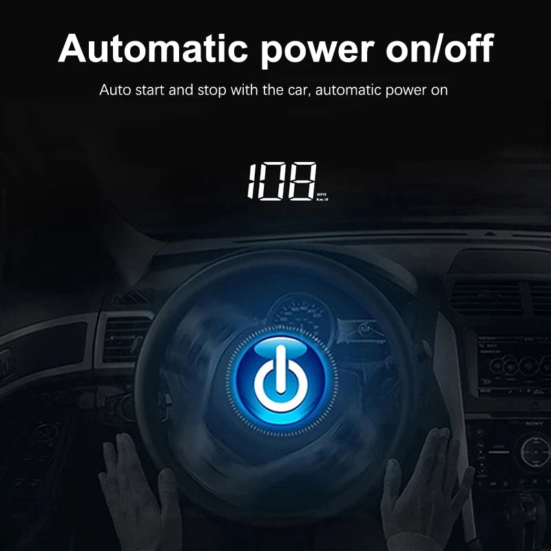 HUD GPS Speedometer – Digital Windshield Display for Cars & Trucks