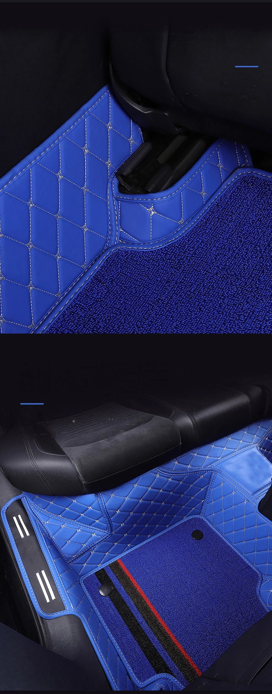 Custom Fit Leather Car Floor Mats – Full Set with Brand Logo | All-Weather Interior Protection for Most Car Models
